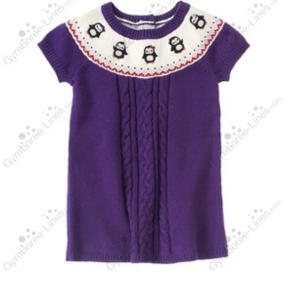 Gymboree Penguin Fair Isle Cable Sweater Dress